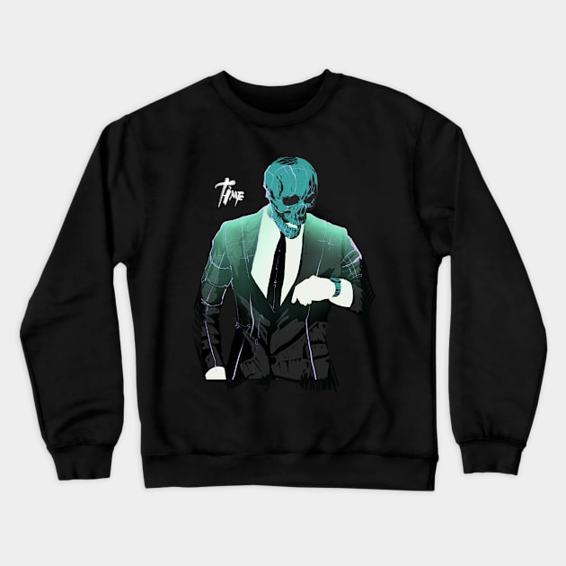 time scull Crewneck Sweatshirt by Kotolevskiy